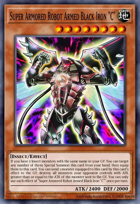 Super Armored Robot Armed Black Iron "C" trading card