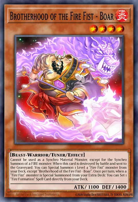 Brotherhood of the Fire Fist - Boar trading card