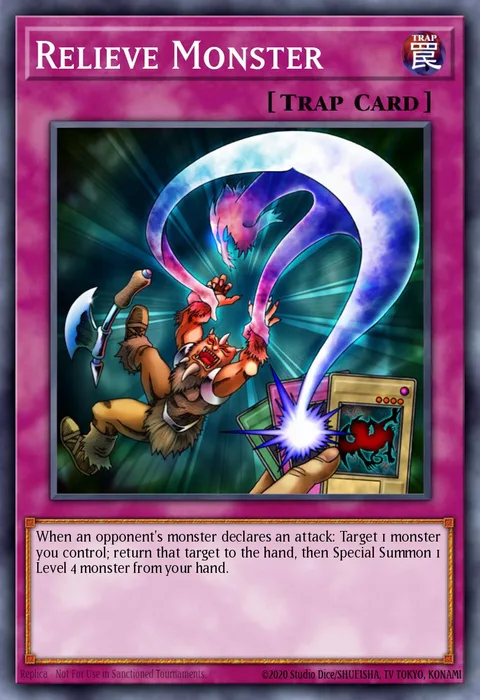 Relieve Monster trading card