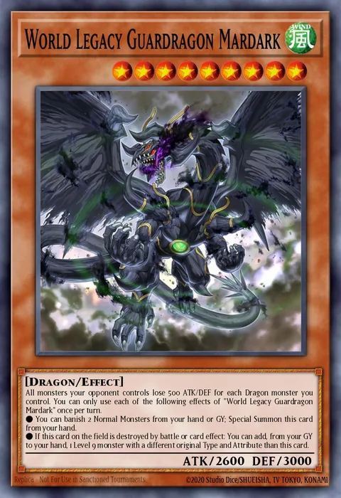 World Legacy Guardragon Mardark trading card