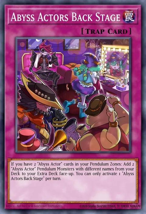 Abyss Actors Back Stage trading card