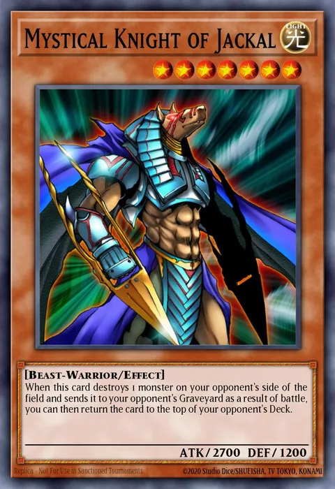 Mystical Knight of Jackal trading card
