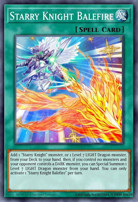 Starry Knight Balefire trading card