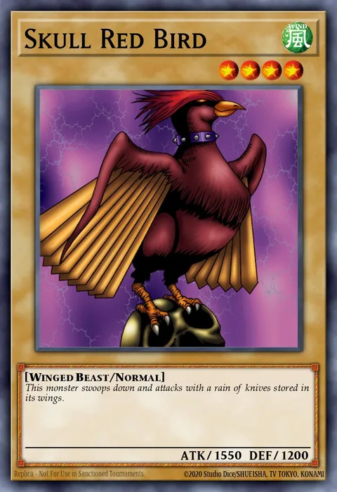 Skull Red Bird trading card
