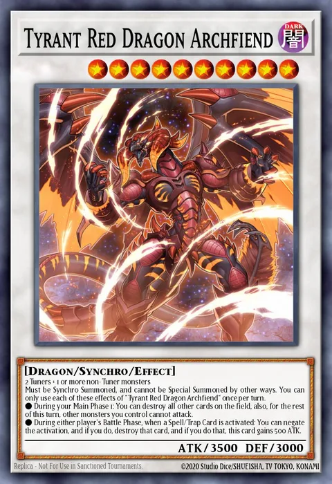 Tyrant Red Dragon Archfiend trading card