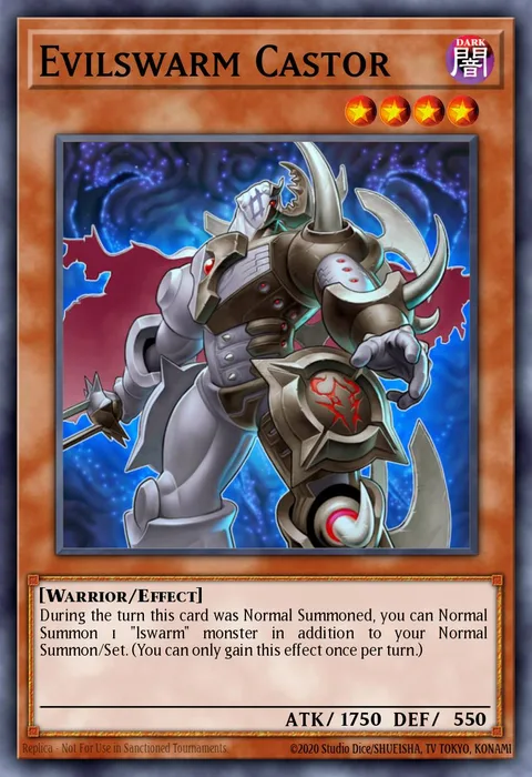 Evilswarm Castor trading card