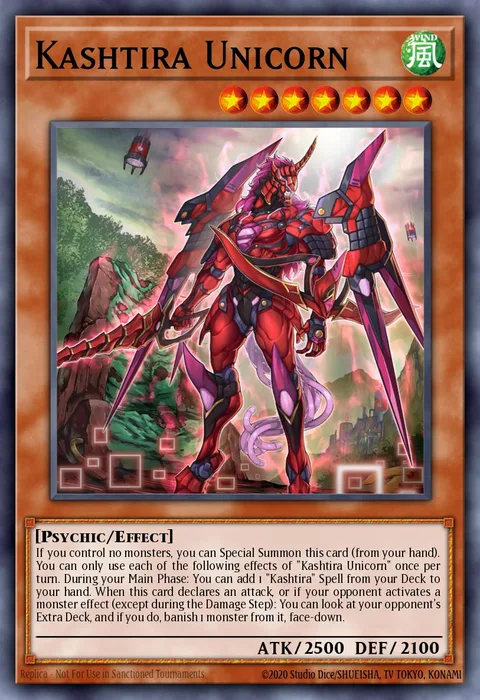 Kashtira Unicorn trading card