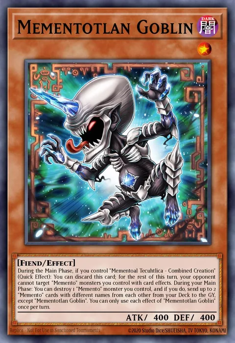 Mementotlan Goblin trading card