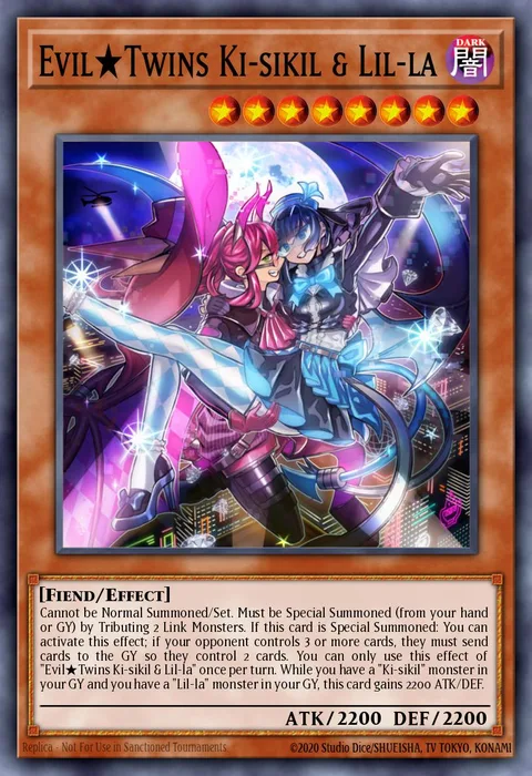 Evil★Twins Ki-sikil & Lil-la trading card