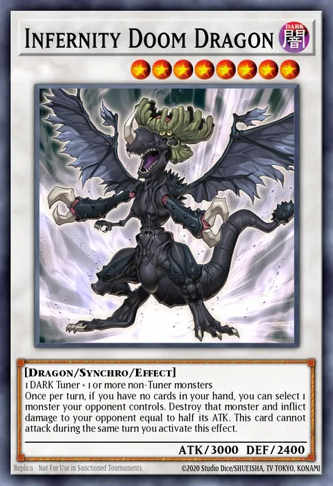 Infernity Doom Dragon trading card