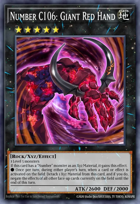 Number C106: Giant Red Hand trading card