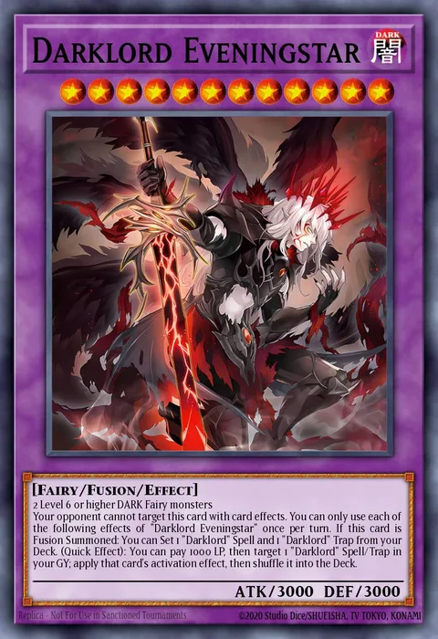 Darklord Eveningstar trading card