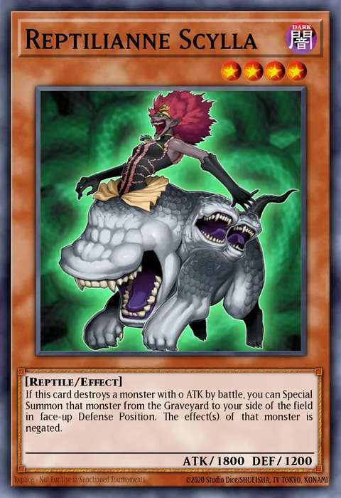 Reptilianne Scylla trading card