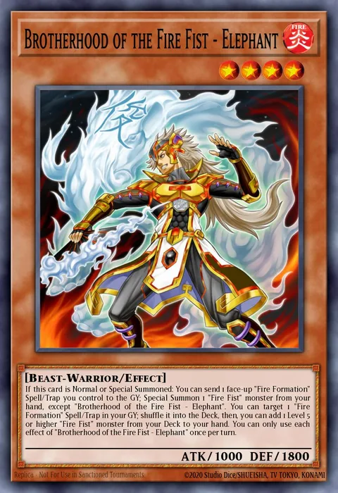 Brotherhood of the Fire Fist - Elephant trading card