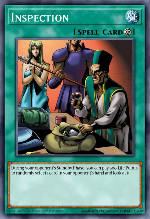 Inspection trading card