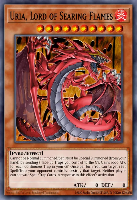 Uria, Lord of Searing Flames trading card