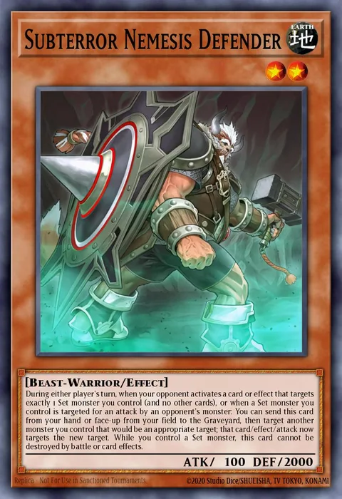Subterror Nemesis Defender trading card