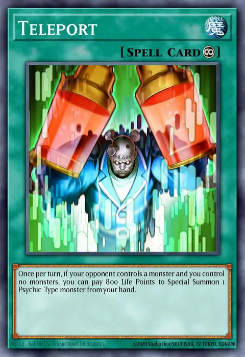 Teleport trading card