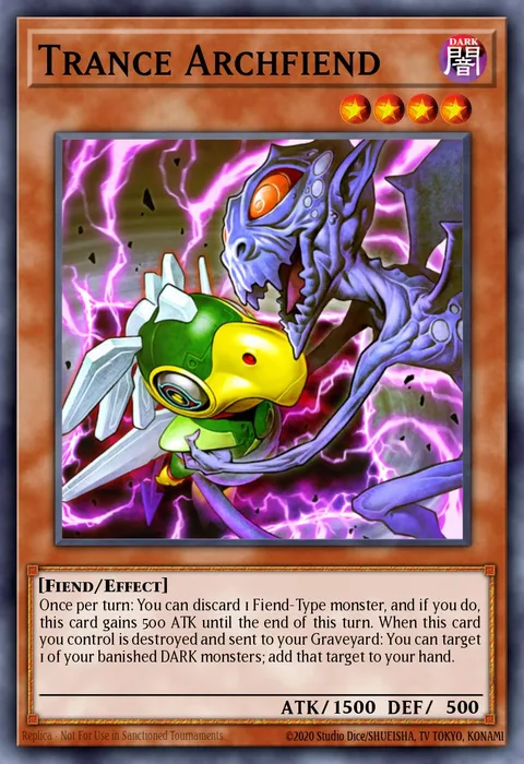 Trance Archfiend trading card