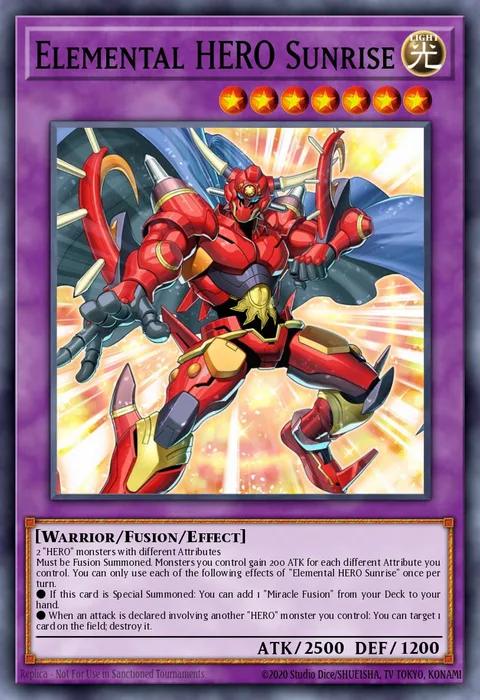 Elemental HERO Sunrise trading card