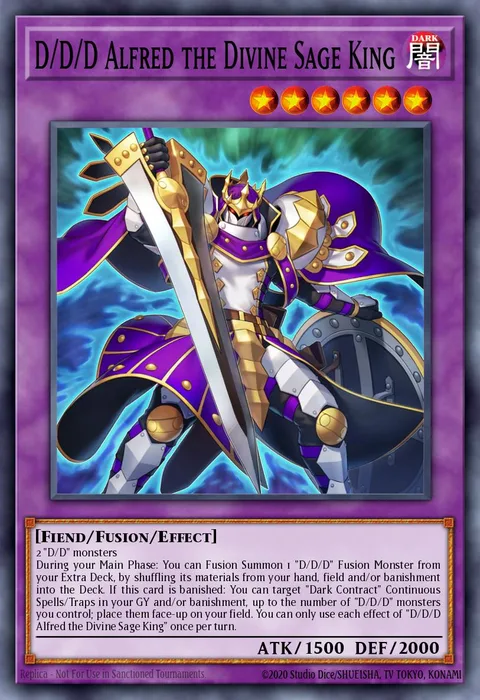 D/D/D Alfred the Divine Sage King trading card