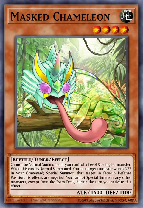 Masked Chameleon trading card
