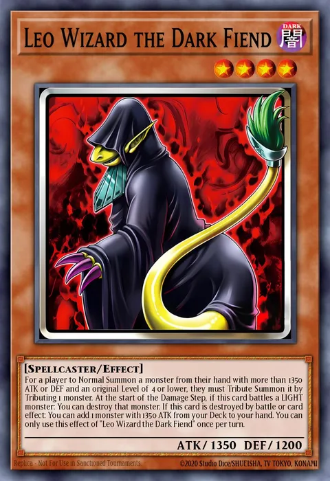 Leo Wizard the Dark Fiend trading card