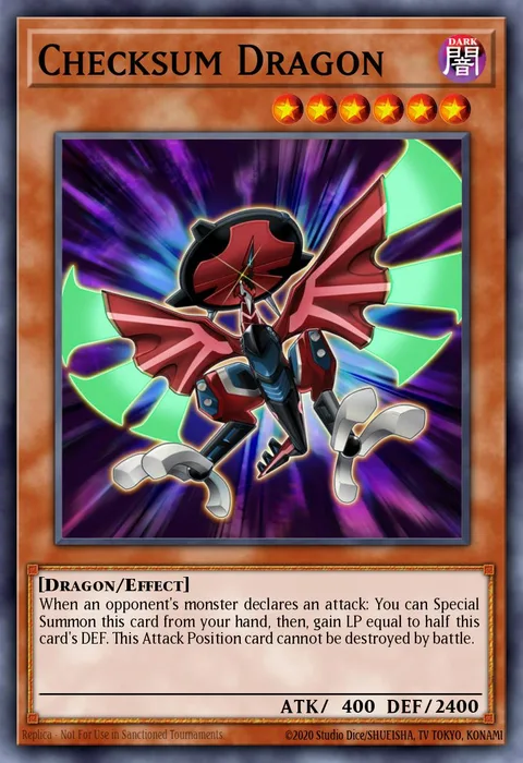 Checksum Dragon trading card