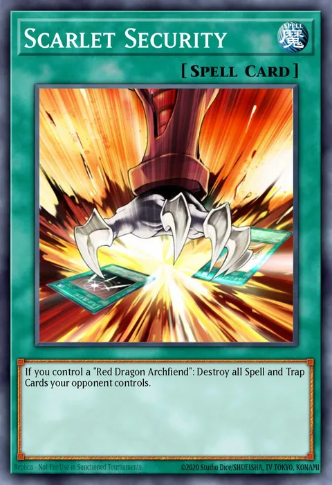 Scarlet Security trading card