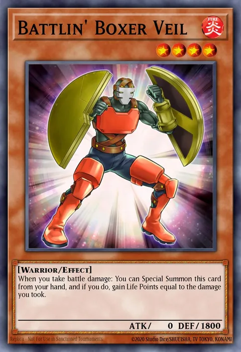 Battlin' Boxer Veil trading card