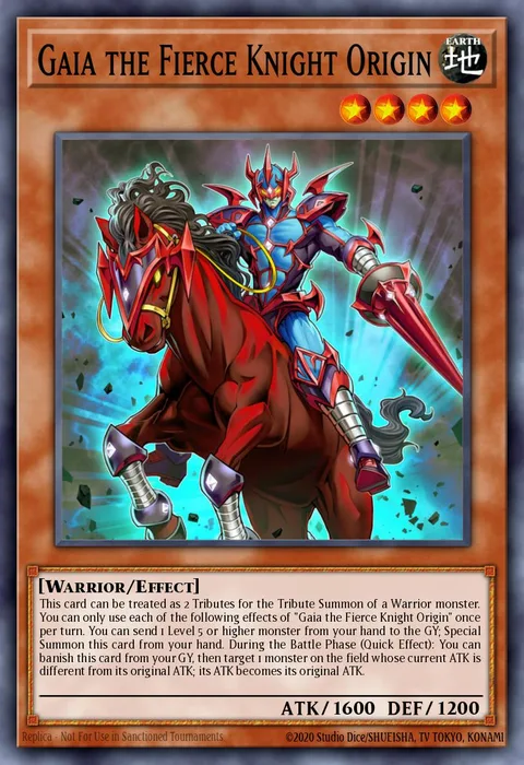 Gaia the Fierce Knight Origin trading card