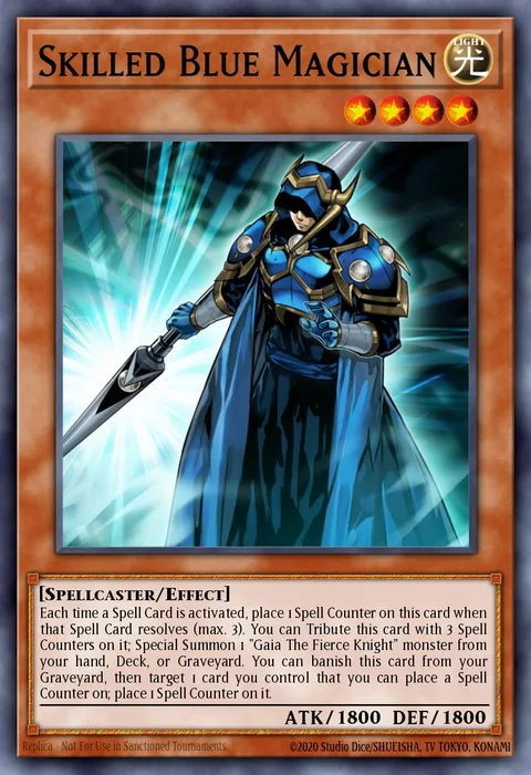 Skilled Blue Magician trading card