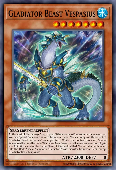 Gladiator Beast Vespasius trading card