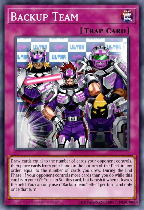 Backup Team trading card