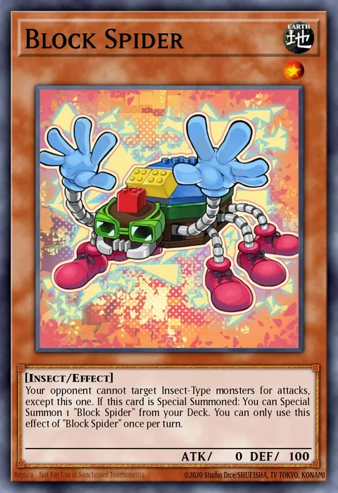 Block Spider trading card