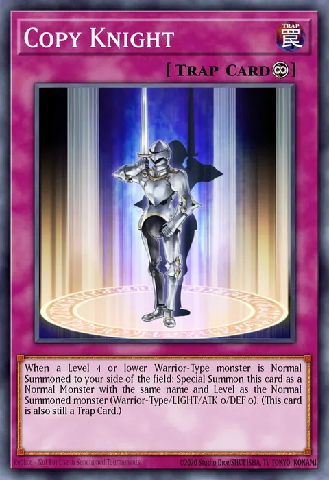 Copy Knight trading card