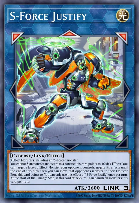 S-Force Justify trading card