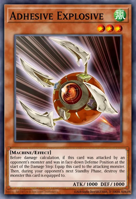 Adhesive Explosive trading card