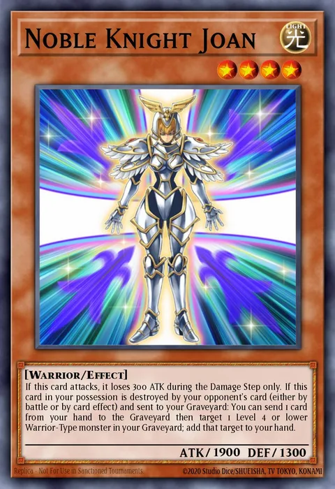 Noble Knight Joan trading card