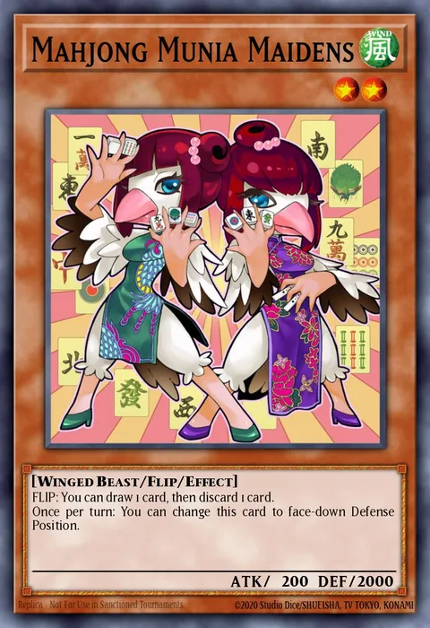 Mahjong Munia Maidens trading card