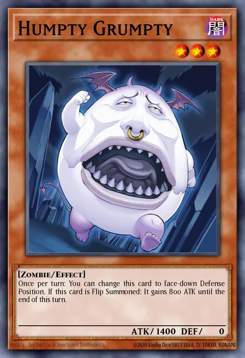 Humpty Grumpty trading card