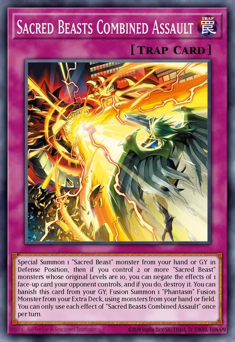 Sacred Beasts Combined Assault trading card