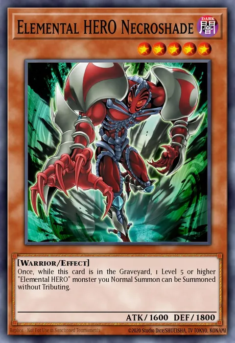 Elemental HERO Necroshade trading card