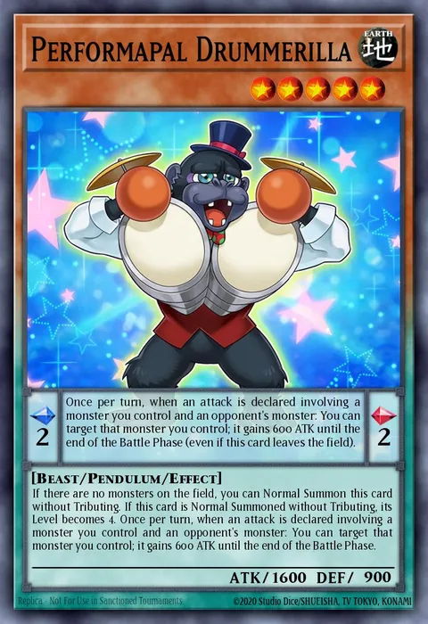 Performapal Drummerilla trading card