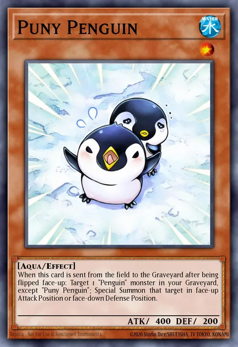 Puny Penguin trading card