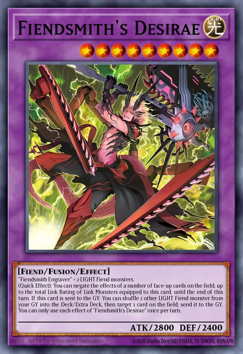 Fiendsmith's Desirae trading card