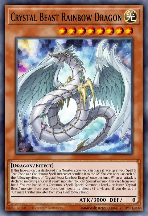 Crystal Beast Rainbow Dragon trading card
