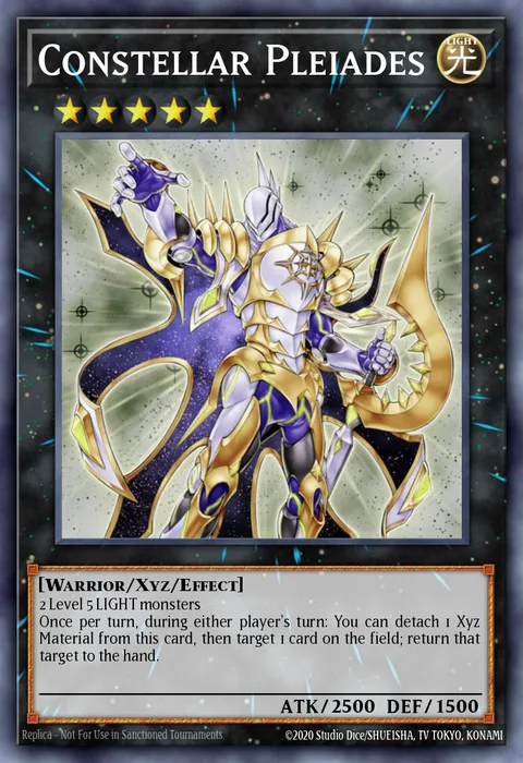 Constellar Pleiades trading card