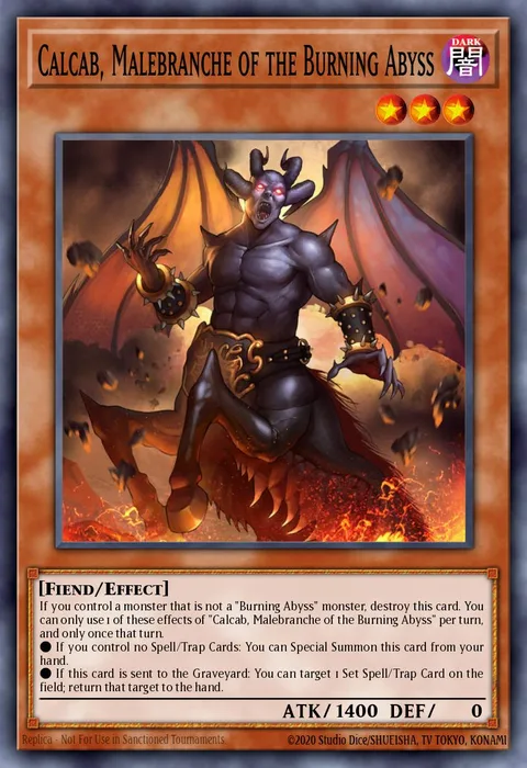 Calcab, Malebranche of the Burning Abyss trading card