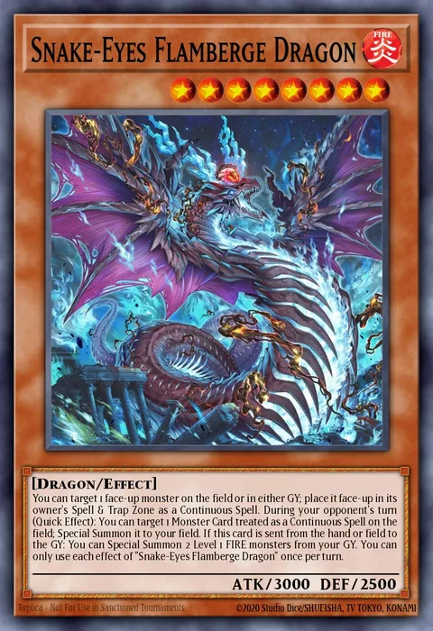 Snake-Eyes Flamberge Dragon trading card
